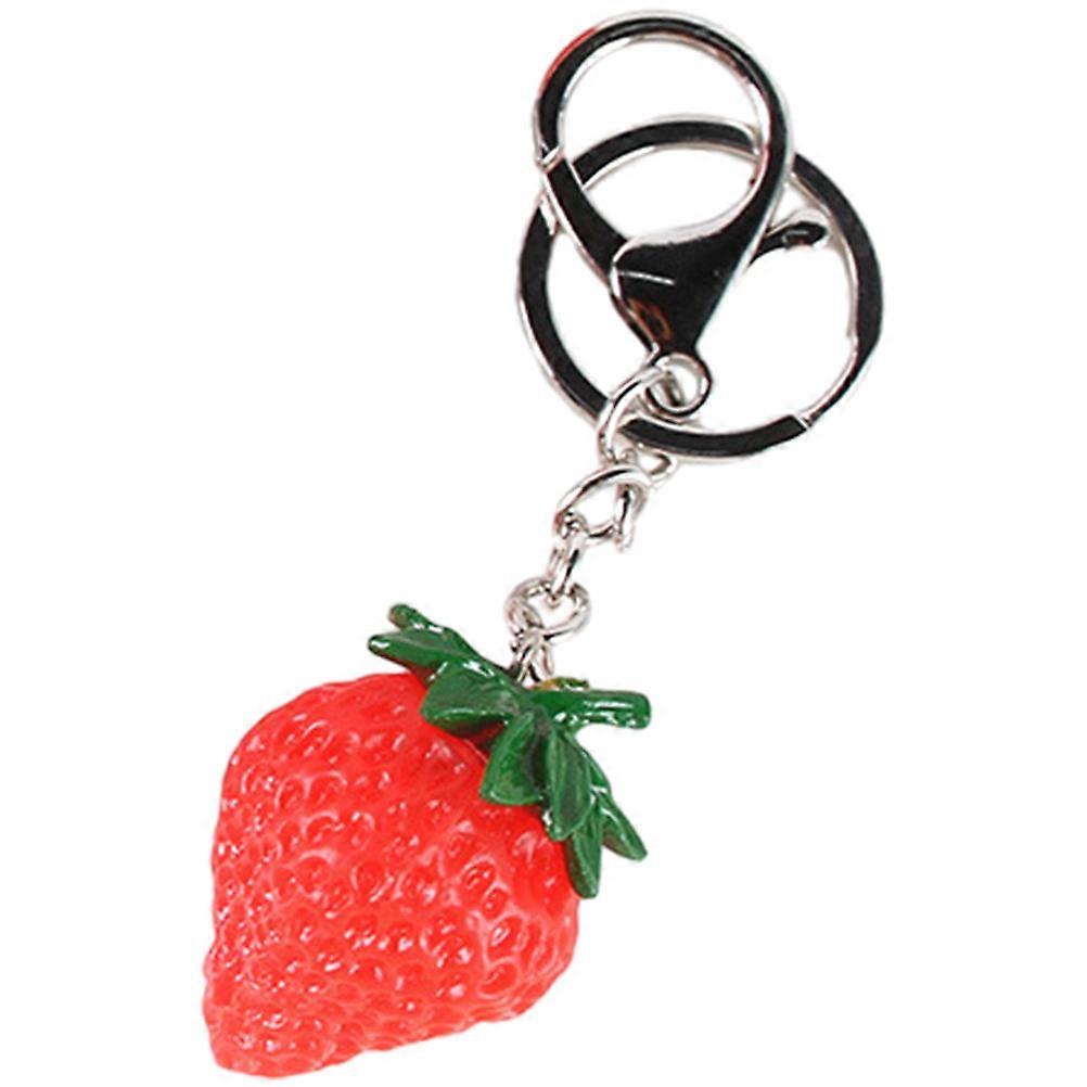 Fashion Strawberry Shaped Keyring Hanging Decoration Item 1Pack