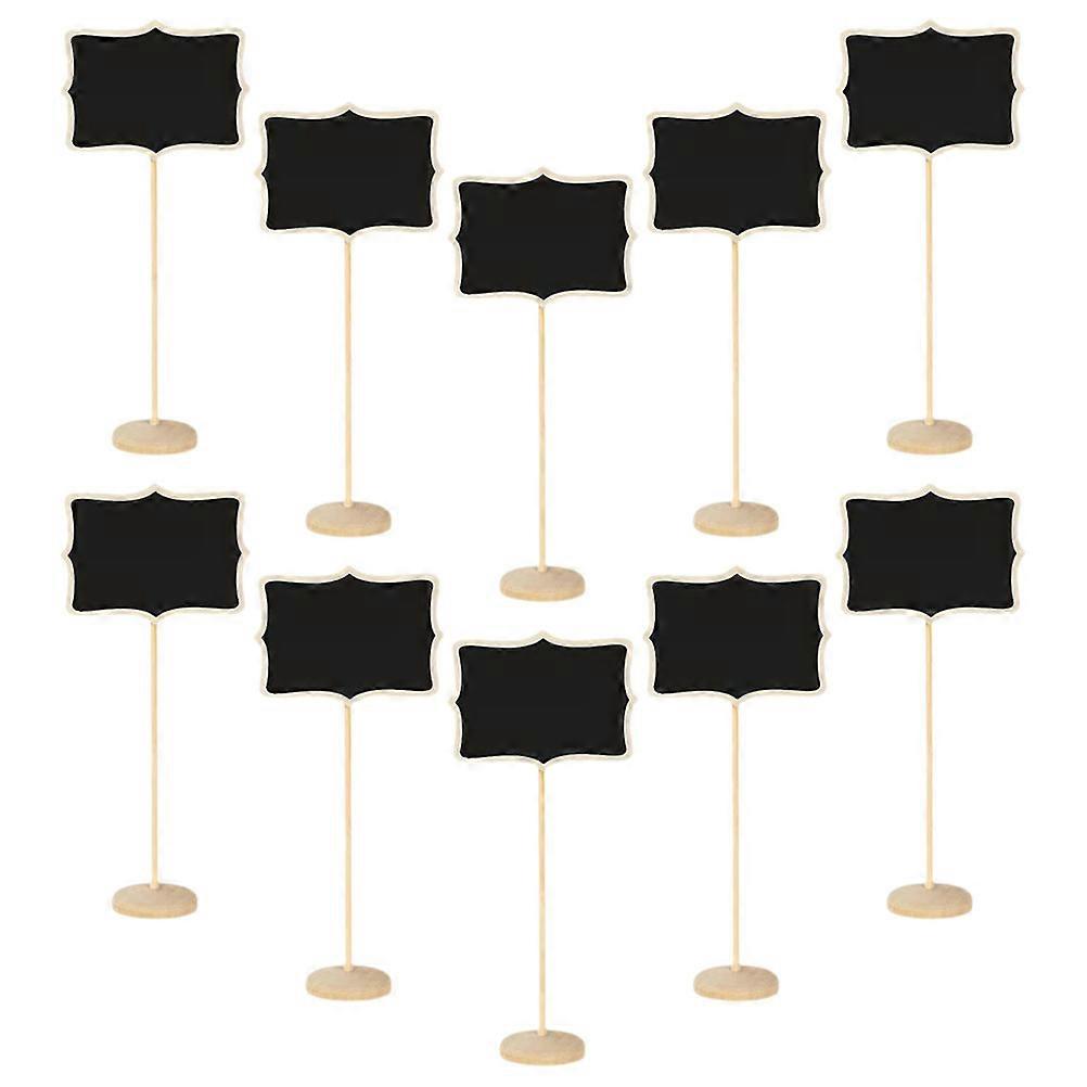 Black Mini Chalkboard Signs For Home Decor And Office Use 18cm Message Display 10Pcs