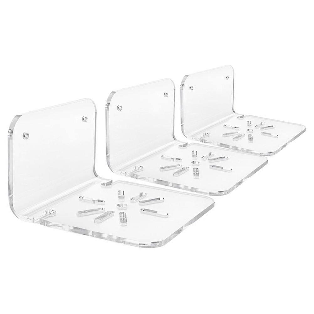 Camera Bracket Mount 3Pcs Wall Camera Holder Floating Design For Security Camera Transparent Acrylic