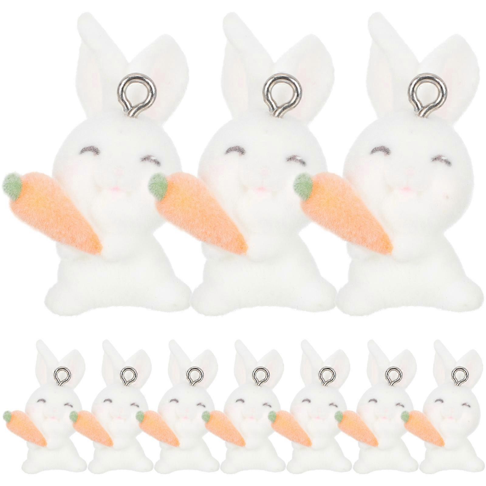 Dangle Charms 10Pcs Rabbit Shape Charms For Earring Making Design 2.8X1.5Cm DIY Projects