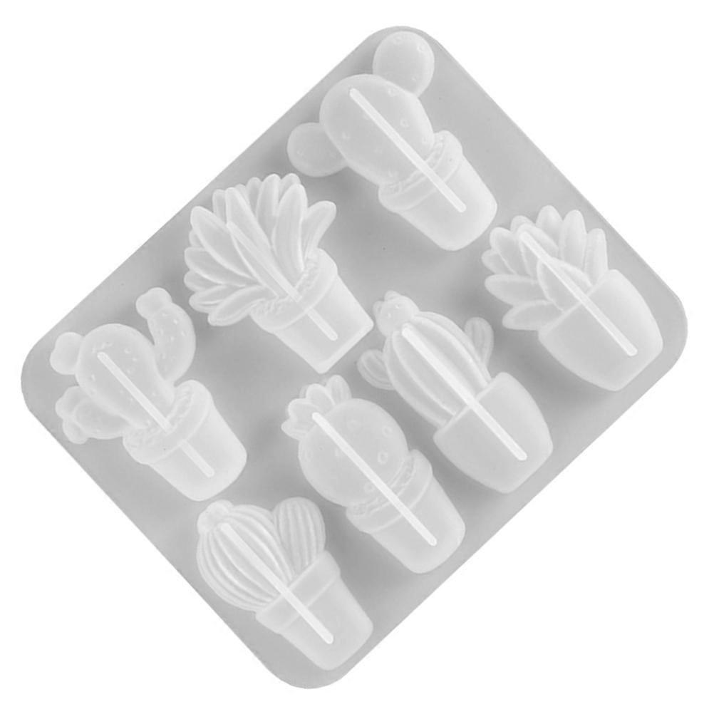 Silicone Cactus Mold for DIY Crafts Non Stick Epoxy Mold for Decorations, Reusable Crafting Tool for Garden, Tabletop and Flower Pot Embellishments