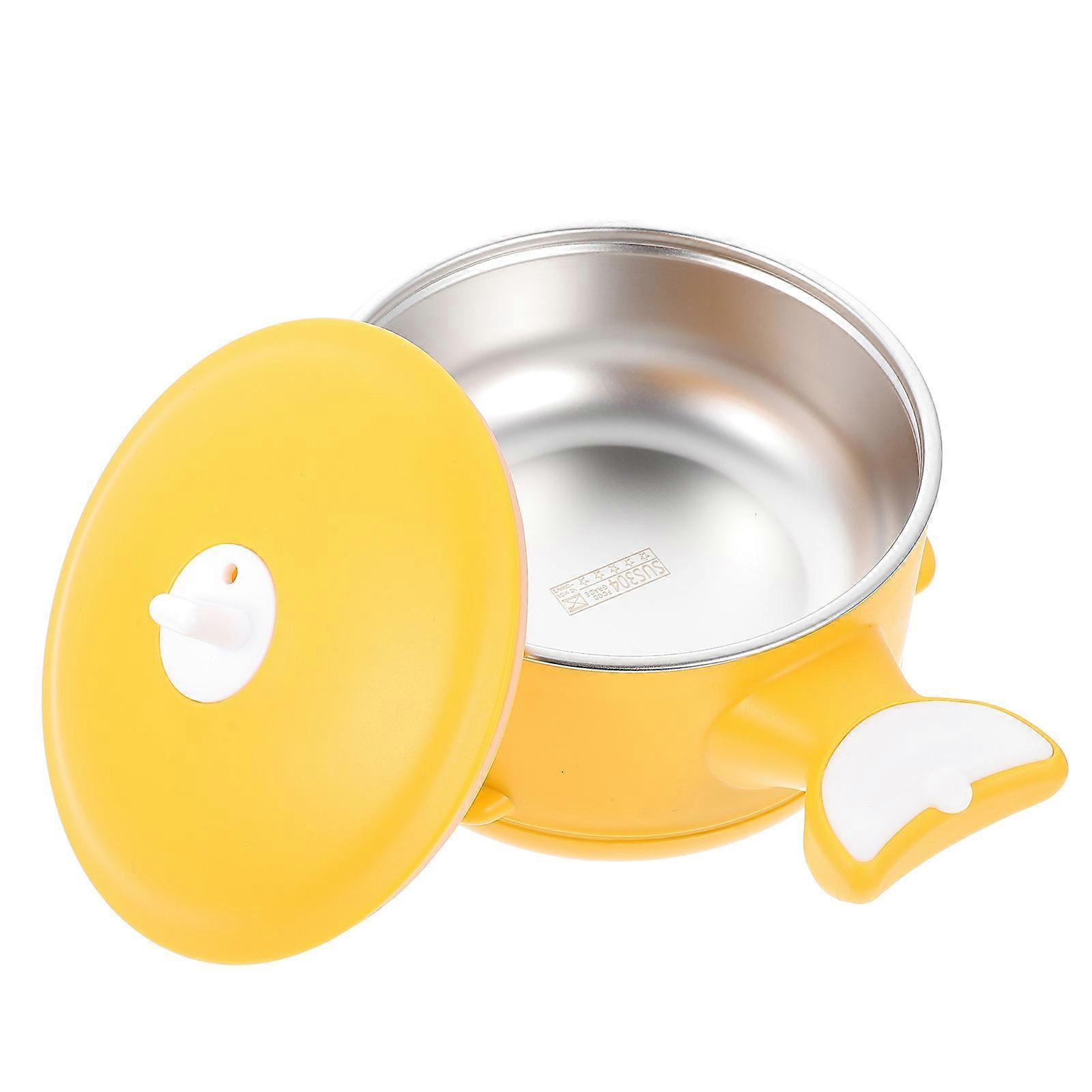 Stainless Steel Insulated Suction Bowl for Rice, Soup & Noodles – Safe, Easy to Clean, Space Saving Design for Kids