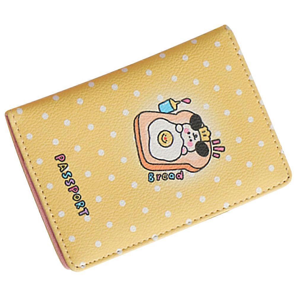 Travel Document Holder Passport Organizer For Formal Events Made From Yellow PU 1Set