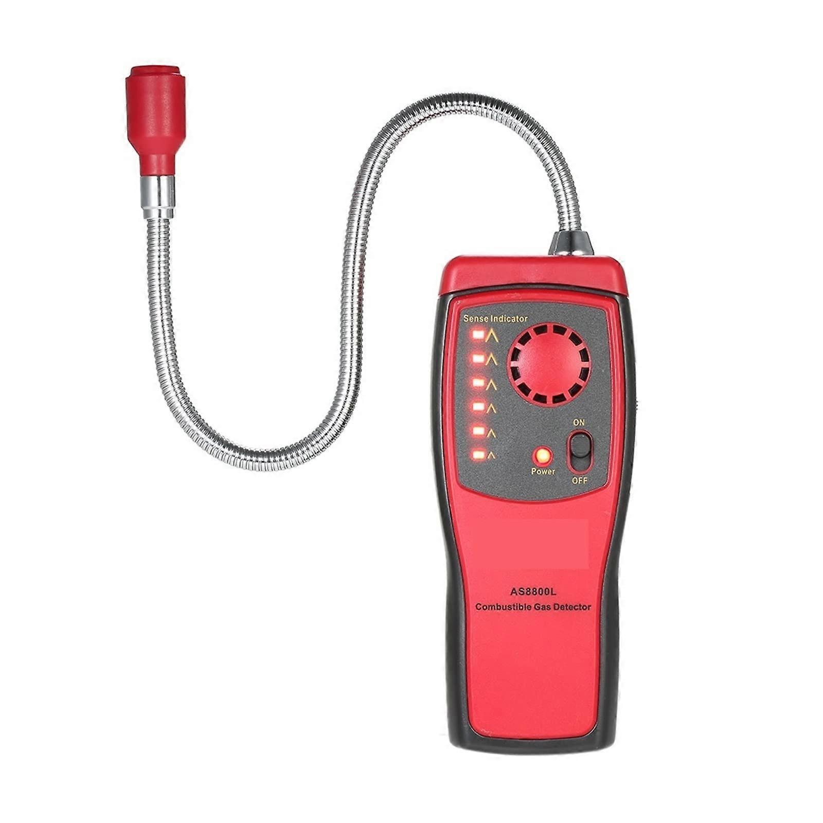 Portable Mini Gas Detector for Combustible Gases, Handheld Tester with Sound and Light Alarm, Multifunctional