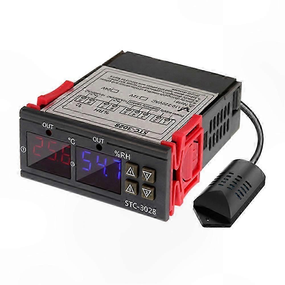 12V Digital Thermostat with Humidity Control for Temperature Monitoring and Incubator Management