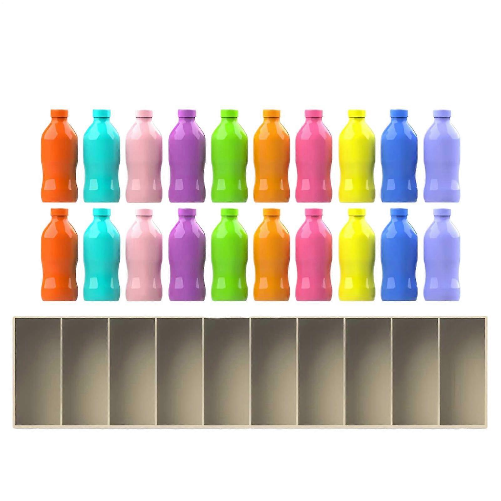 Kinder Color Guessing Game Bottle Color Matching Game Learning Sorting Toy for Picnic Classroom Family Adults Girls