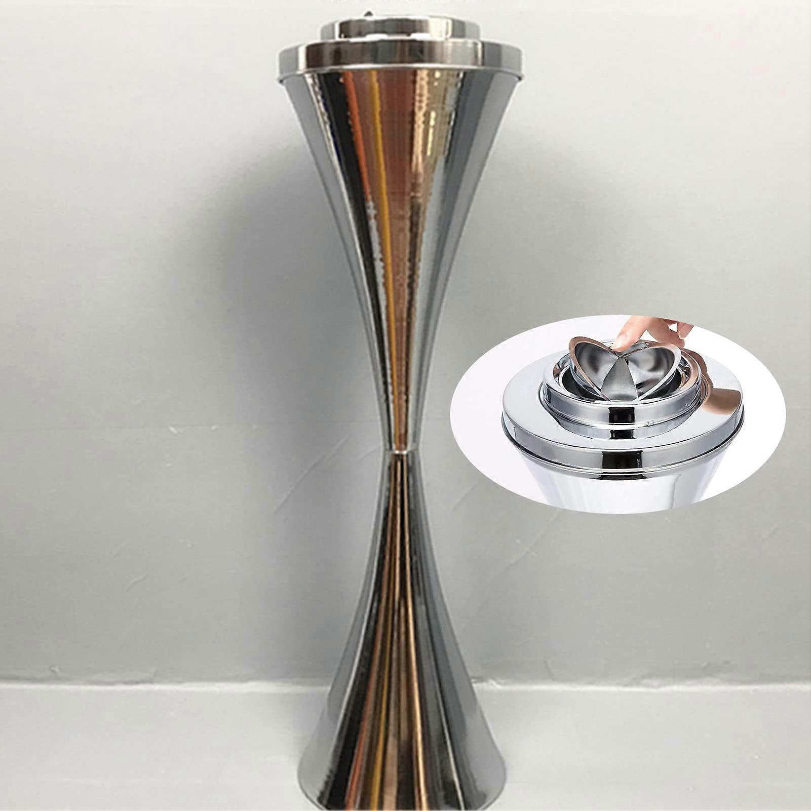 Adjustable Outdoor Standing Ashtray with Lid for Patio Home 1J
