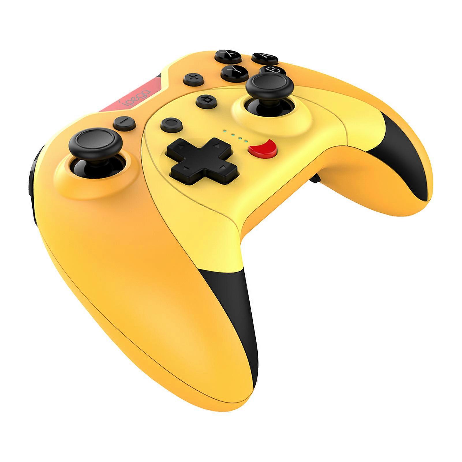 iPega PG-SW023 Wireless Game Controller: 6-Axis, Dual Vibration, Key Programming, Yellow