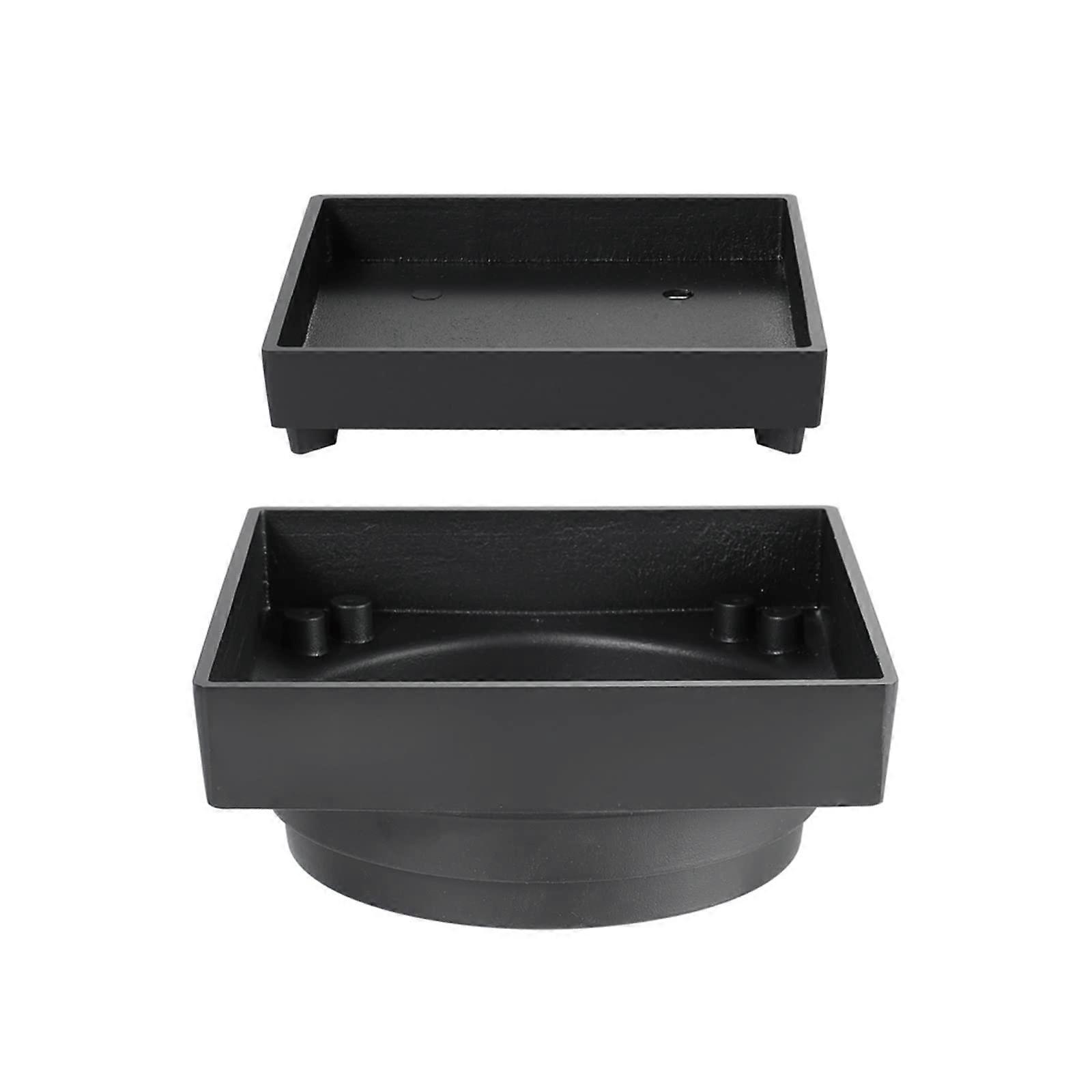 Floor drain with flow rate, brass, black, for bathroom, shower, kitchen floor drain, odorresistant floor drain (Color: A)