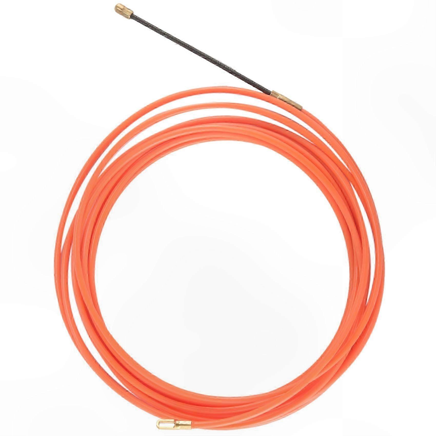 5m Orange Nylon Cable Push Pull Tool for Electric Wire Routing