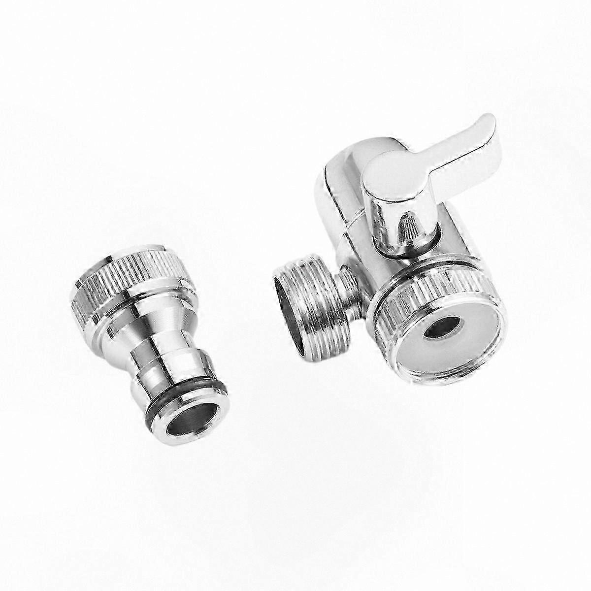 Dual-Pack Multi-Function Faucet Adapters for Washing Machine Inlet Pipes with 4-Way Connection Water Diverters