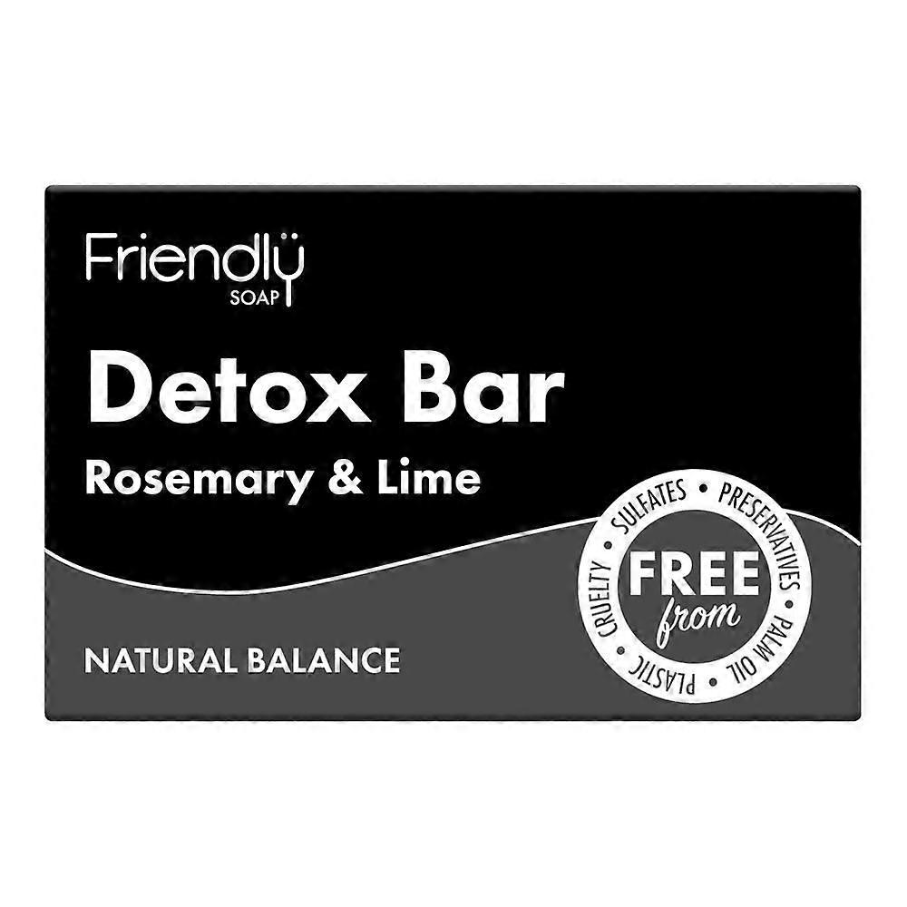 Friendly Soap Detox Bar - Activated Charcoal 95g - 4 Pack