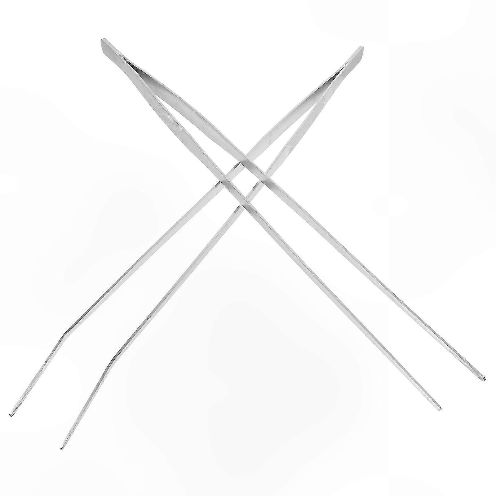 2-Pack Durable Metal Tongs for Reptile and Fish Feeding with Long Handles