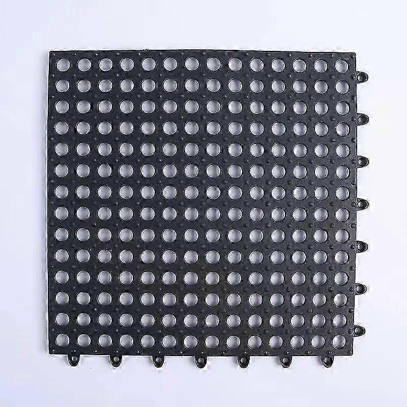 Pack Interlocking Drainage Tiles, 12" x 12" Non-Slip Swimming Pool Flooring Bathtub Soft PVC Modular Cushion Mat, Grey