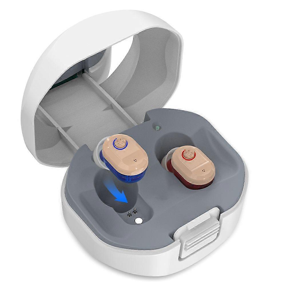 Mini Rechargeable Inner Ear Type Hearing Device Sound Amplifier Stable Transmission Noise Reduction with Rechargeable Base