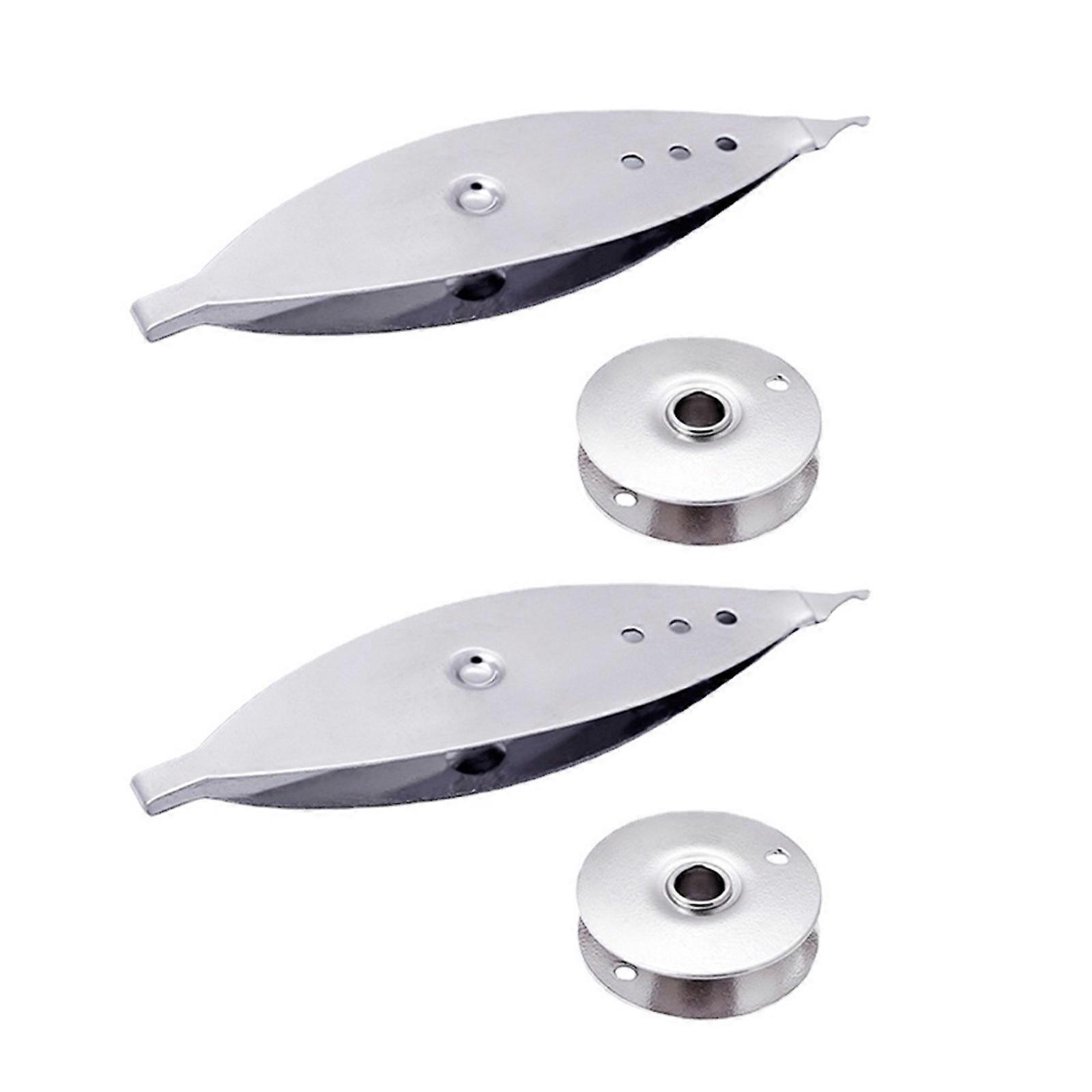 Sturdy Metal Bobbins Set of 2 for Thread Spooling In Quilting and Tailoring Multicolor