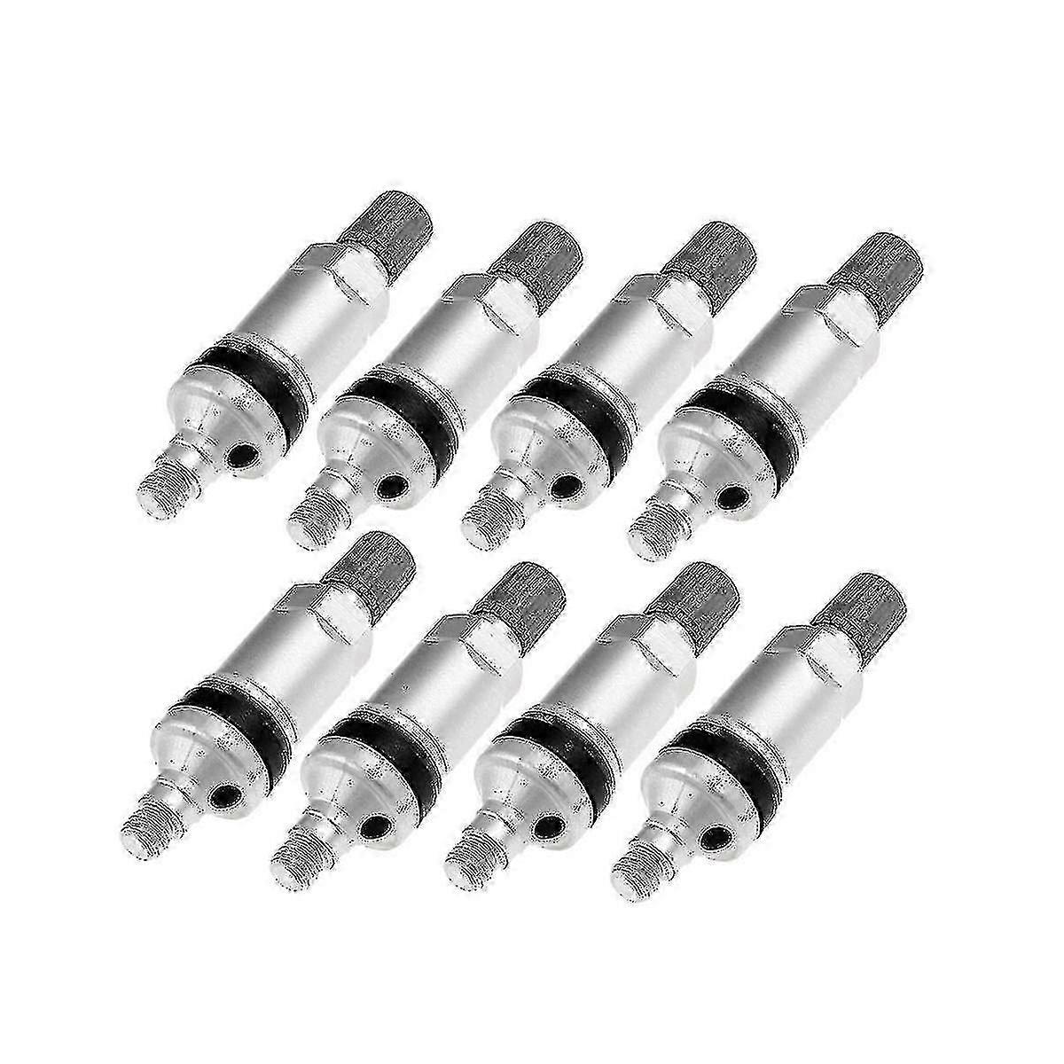 8st Universal TPMS Däckventil Reparationssats, Legering Däcktryckssensor Ventil, Slanglös Däckventil Byte