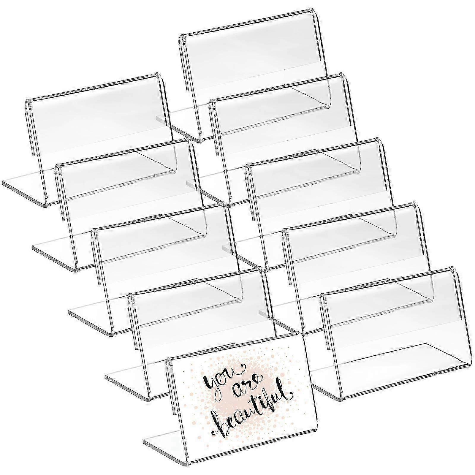 48pcs Sign Holders Tabletop Display Stands L Shape Sign Display Stands Name Card Holders