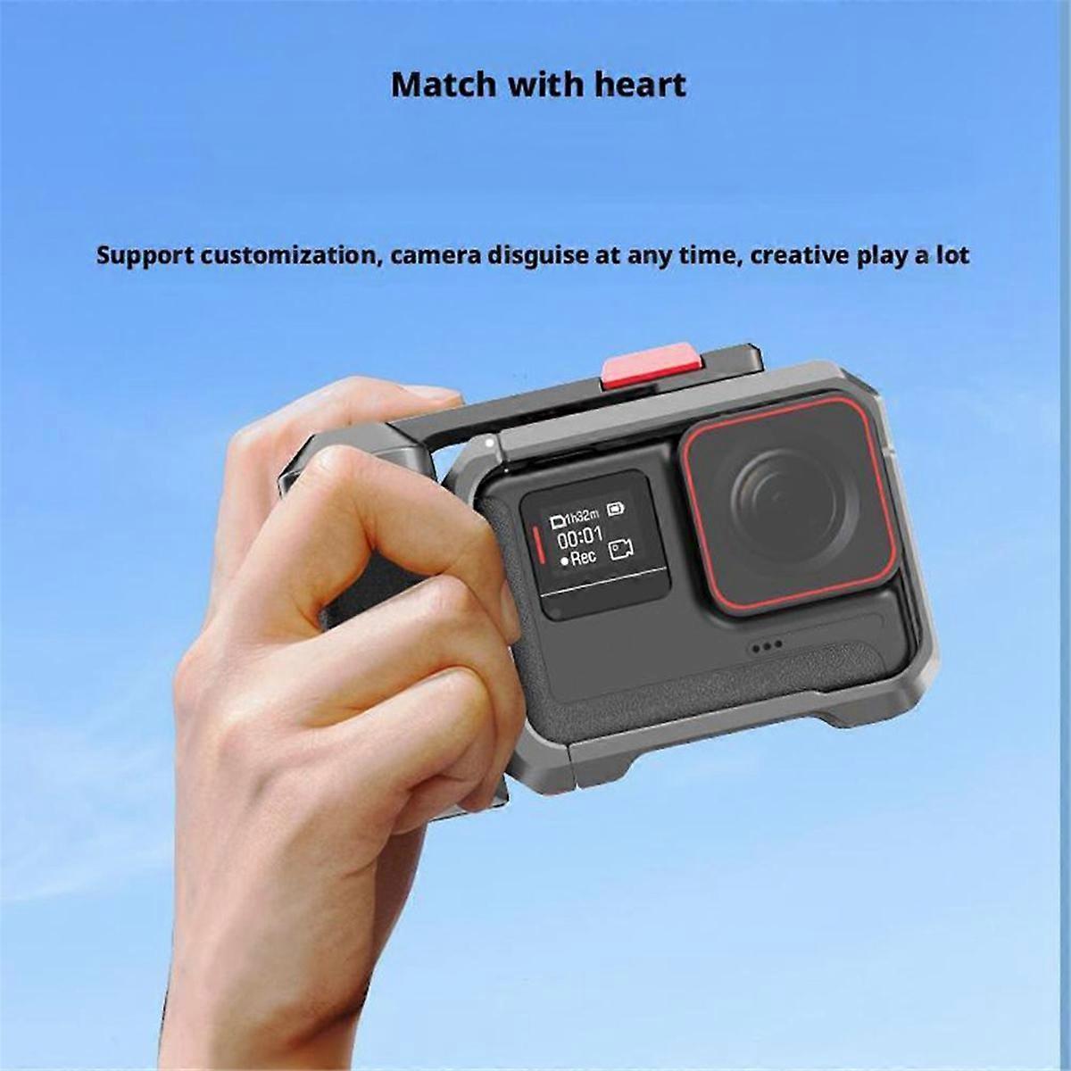 Camera Grip Holder for Pro 2/1 Camera Extension Bracket with Shutter Button Camera Grip Cage Quick Release