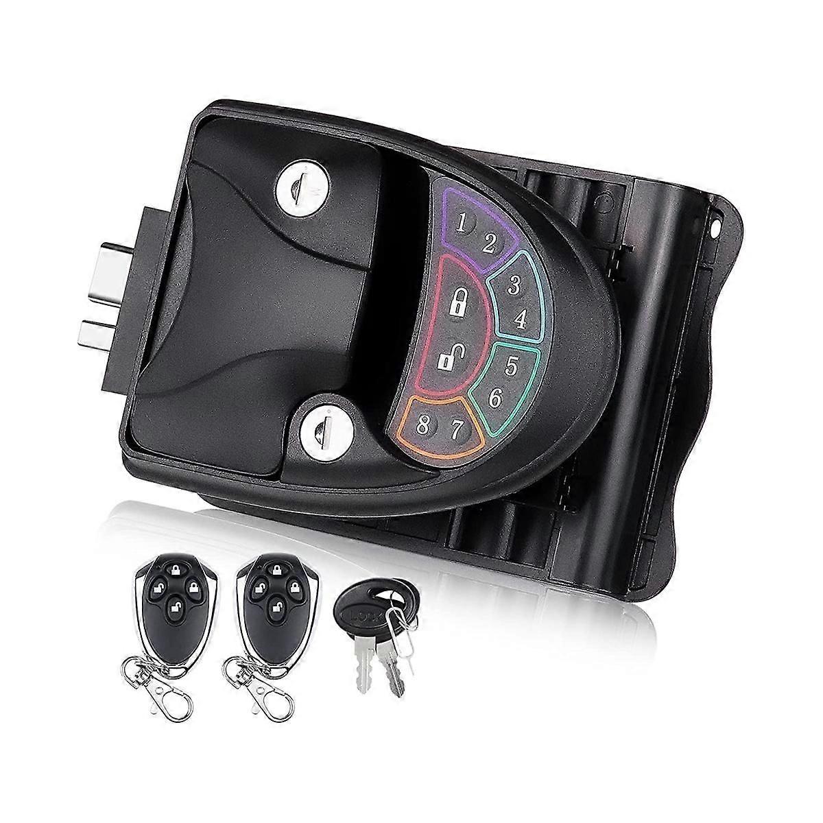 Upgraded RV Door Lock Keyless Entry, RV Lock with Key and Remote for Travel Trailer , Fit 2.75x3.75