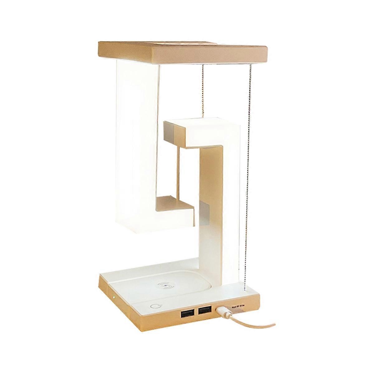 Floating Design LED Desk Lamp Wireless Charging Touch Control Night Light Bedroom Decorative Light