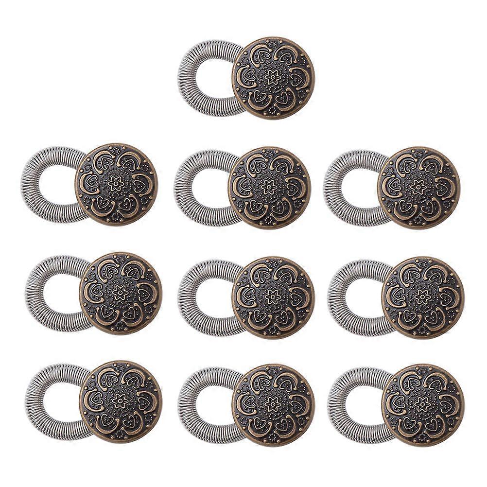 Waistband Extenders For Women And Men In Golden Color 0.9X1.6X3CM 10Pcs