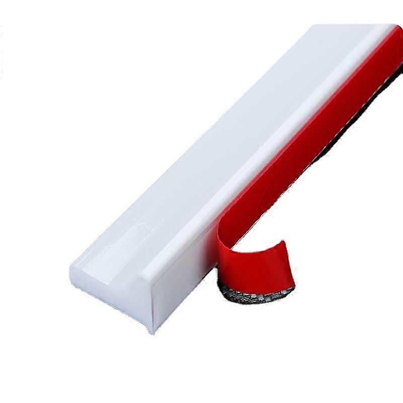 Foldable shower barrier and retention system for water dam and keeps water inside the thre