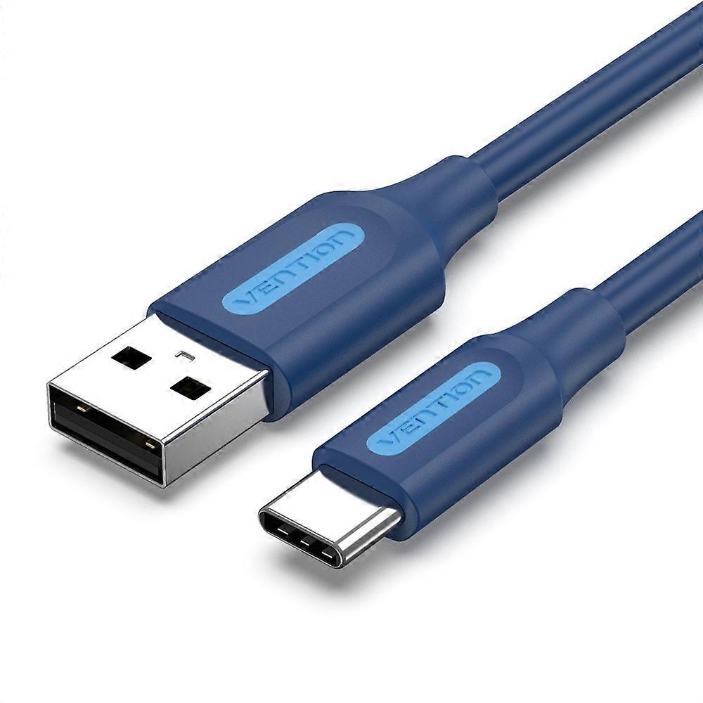 VENTION COKLG 1.5m USB 2.0 Type A Male to Type C Male Cable 3A Fast Charging Data Sync Cord, Dark Blue