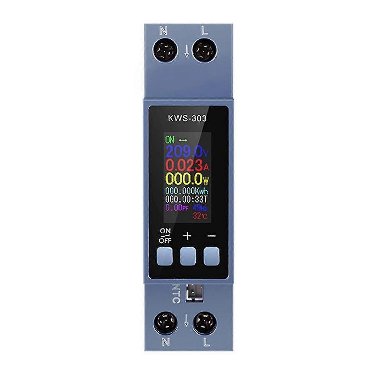 AC Voltmeter Ammeter Wattmeter Din Rail Mount Energy Meter