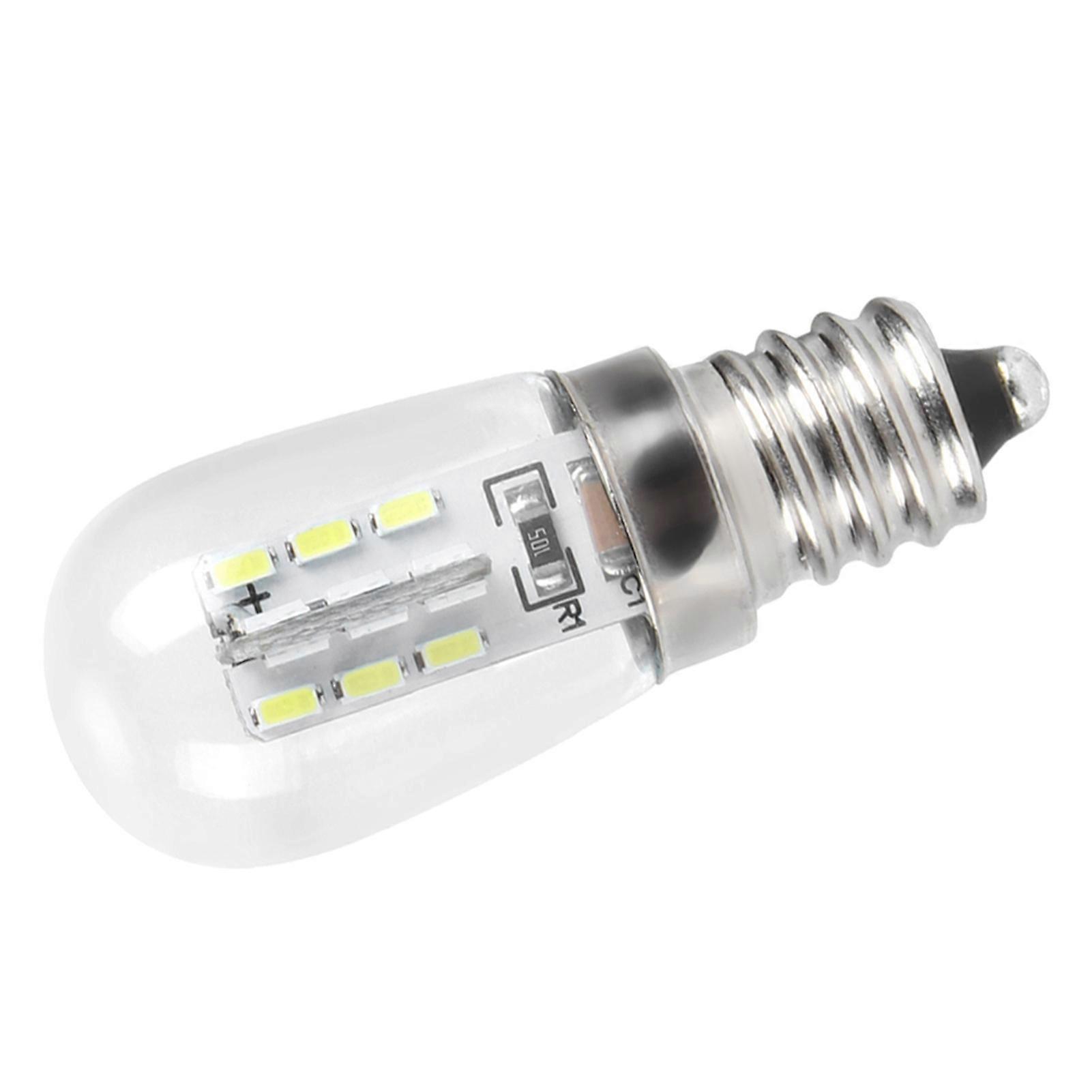 10pcs E12 LED Fridge Light Bulb 1.5W AC  Replacement for Household Sewing Machine Lamp (White Light)