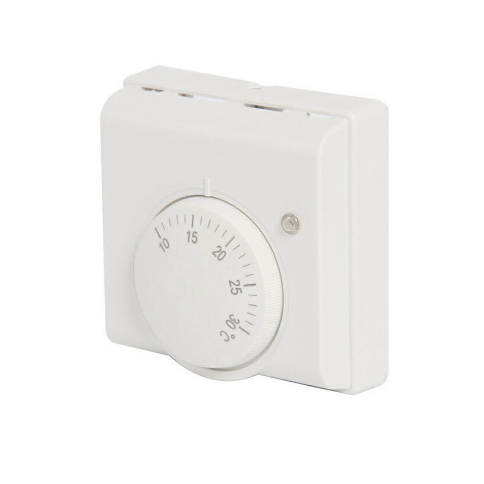 Home White Durable Central Heating Room Temp Replace Thermostat Mechanical Stat