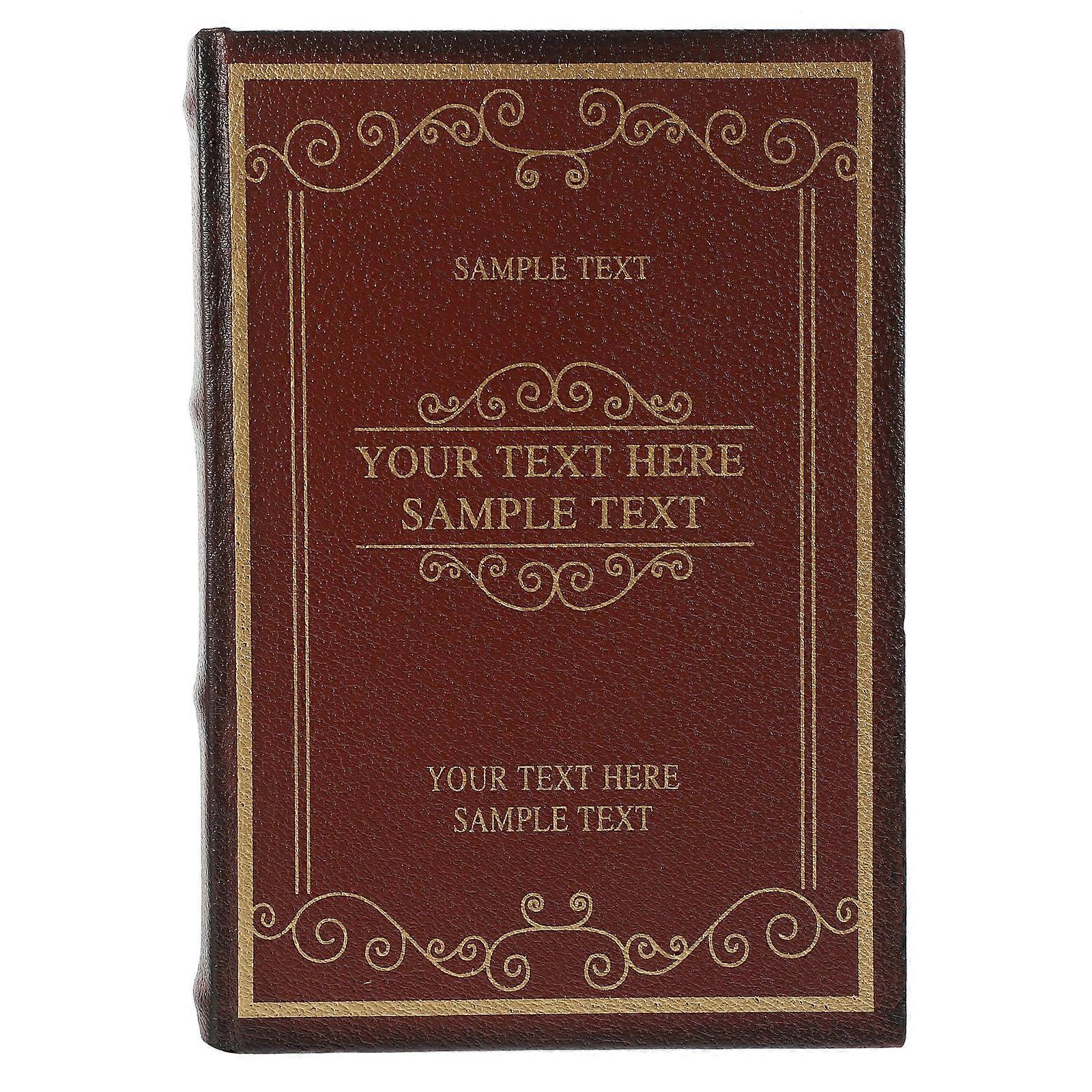 3Pcs Red Vintage Fake Book Decorative Set for Home Simulation Book Props
