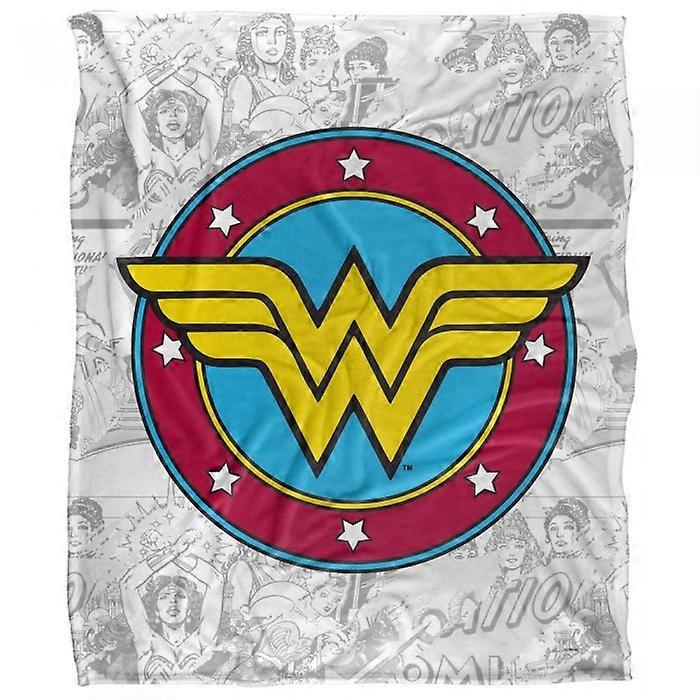 Wonder Woman Silky Comic Logo Supersoft Blanket