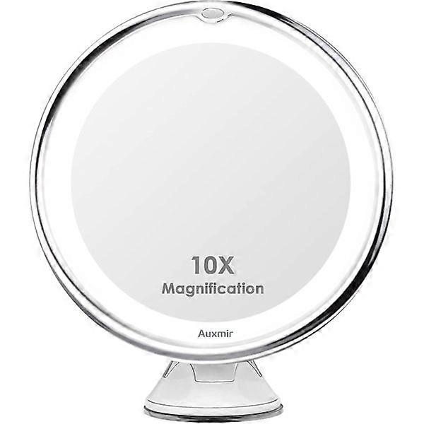 Makeup mirror with 10x light and magnification