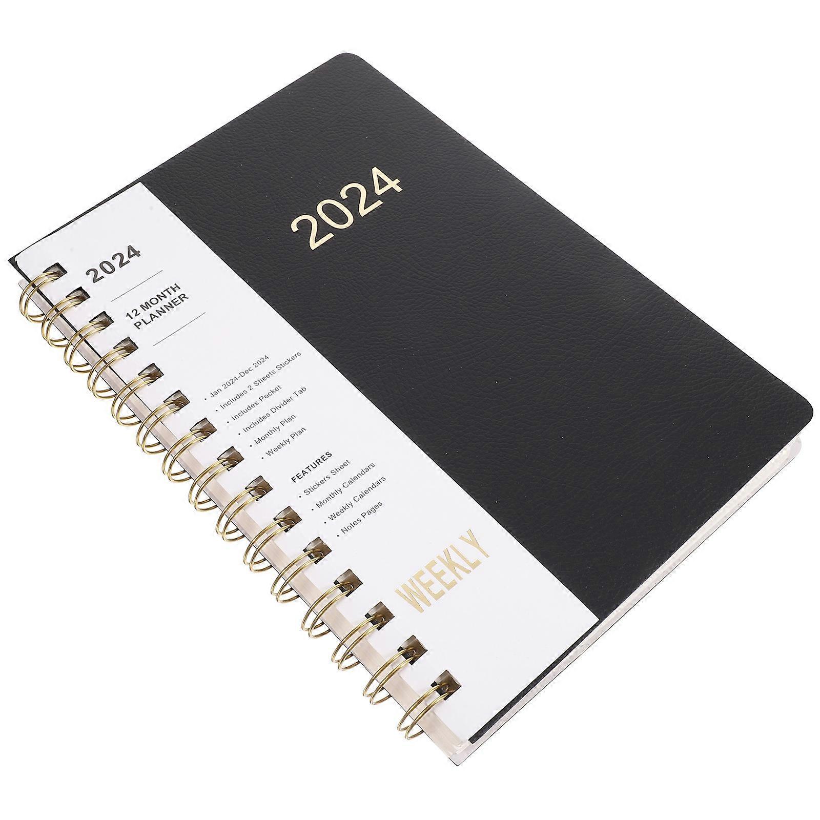 Year Calendar Planner Spiral Notebook for Writing Use Schedule Planner Notepad