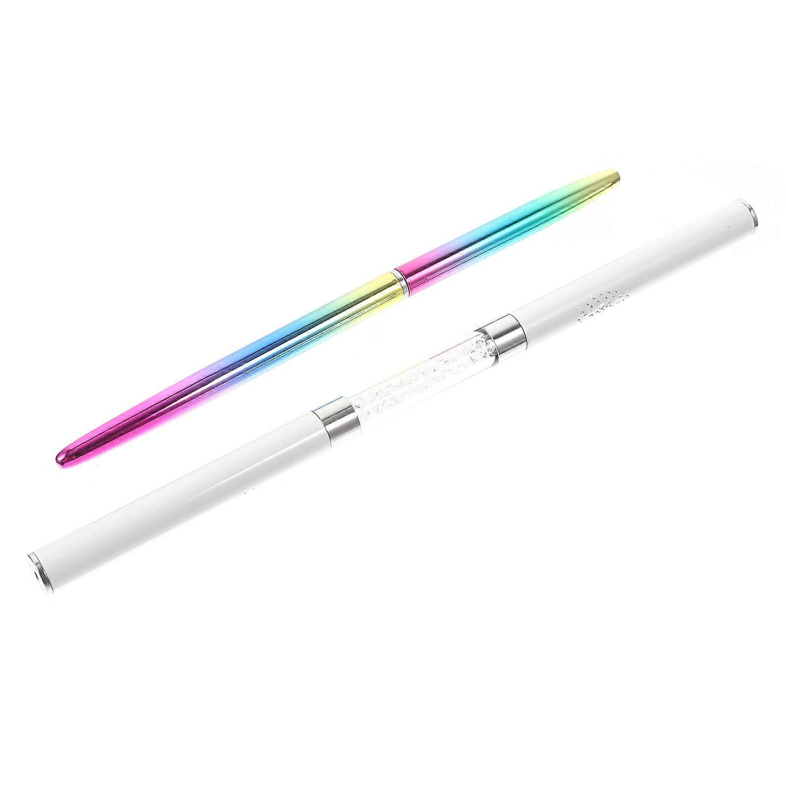 Nail Art Pen Nail Salon Drawing Lines Nail Brushes Assorted Color Durable Pp Material for Pattern Design 2Pcs