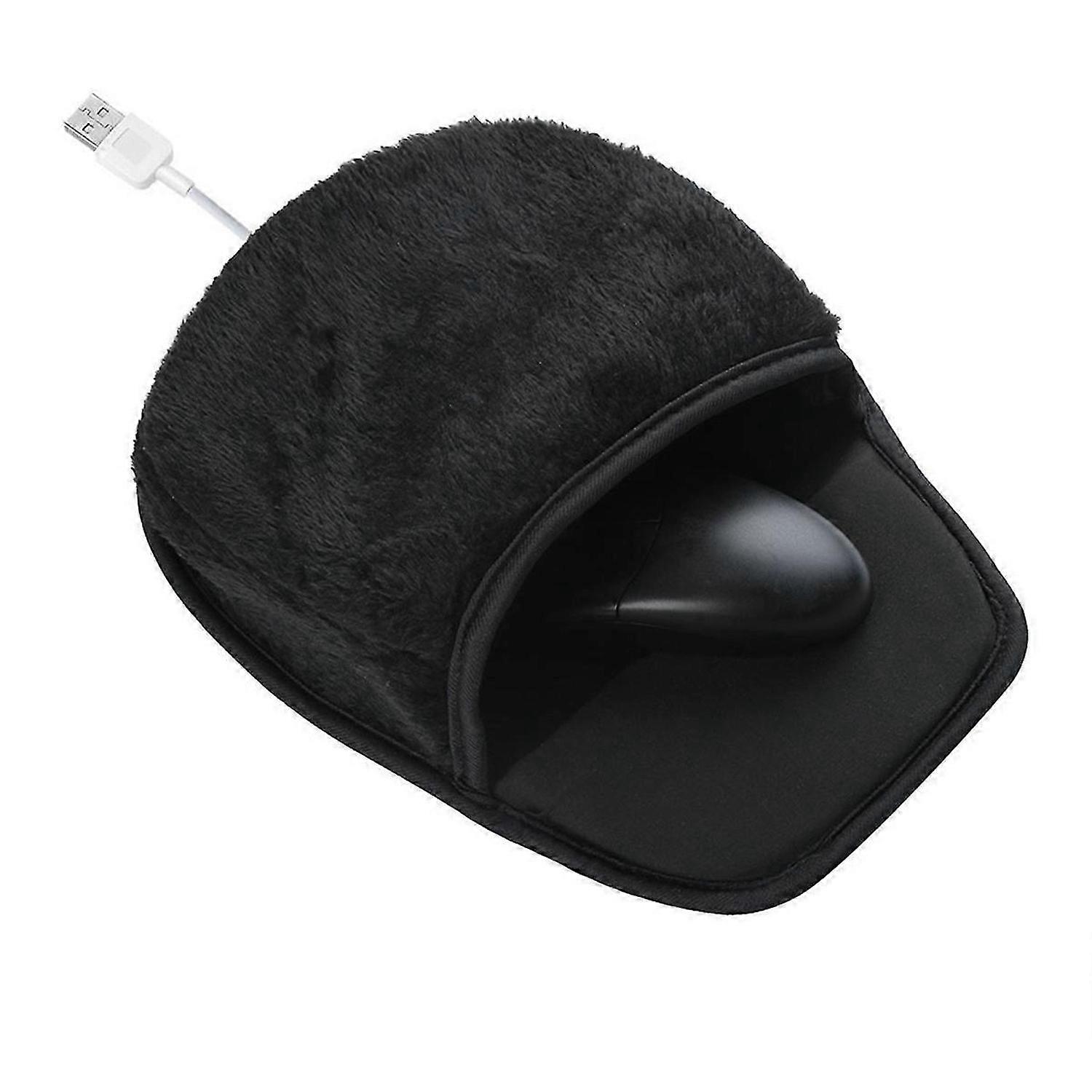 USB Heated Mouse Pad Typing Hand Heating Mouse Pad Black