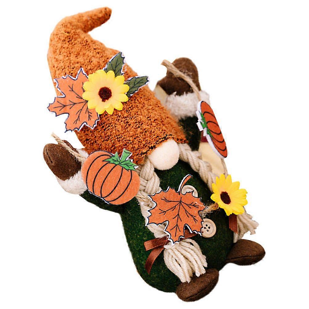 Thanksgiving Gnome Doll Ornament for Decor with Fall Gnome