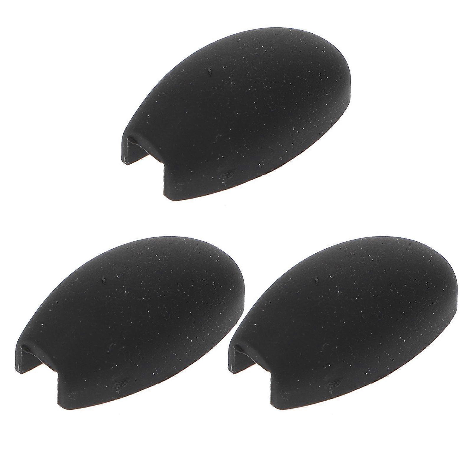 Rubber Side Key Pads 3Pcs Saxophone Accessories Black Small Rectangular For Practice And Performance Use
