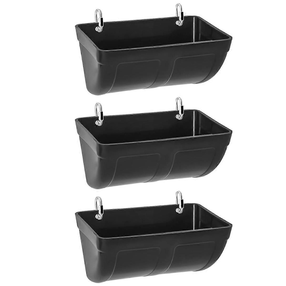 Chicken Goat Feeder Waterer Trough,No Waste Hanging Poultry Feeder Fence Accessories, Water Feeding Container Bucket