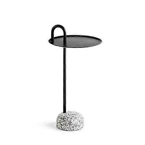 Compact Metal Side Table Indoor Outdoor Use RustResistant Weatherproof Black Finish Ideal As Coffee Table Or Nightstand