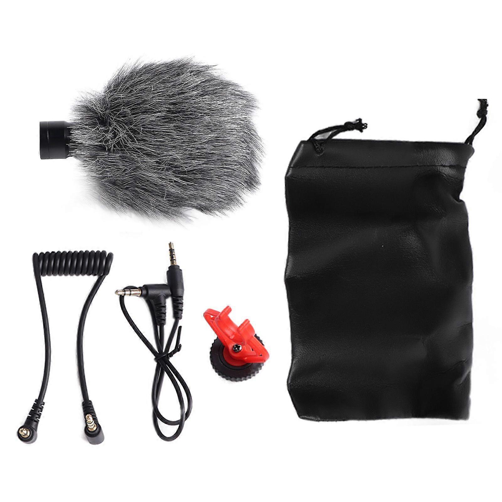 Directional Microphone Noise Reduction Portable Video Condenser Mic for SLR Camera Smartphone