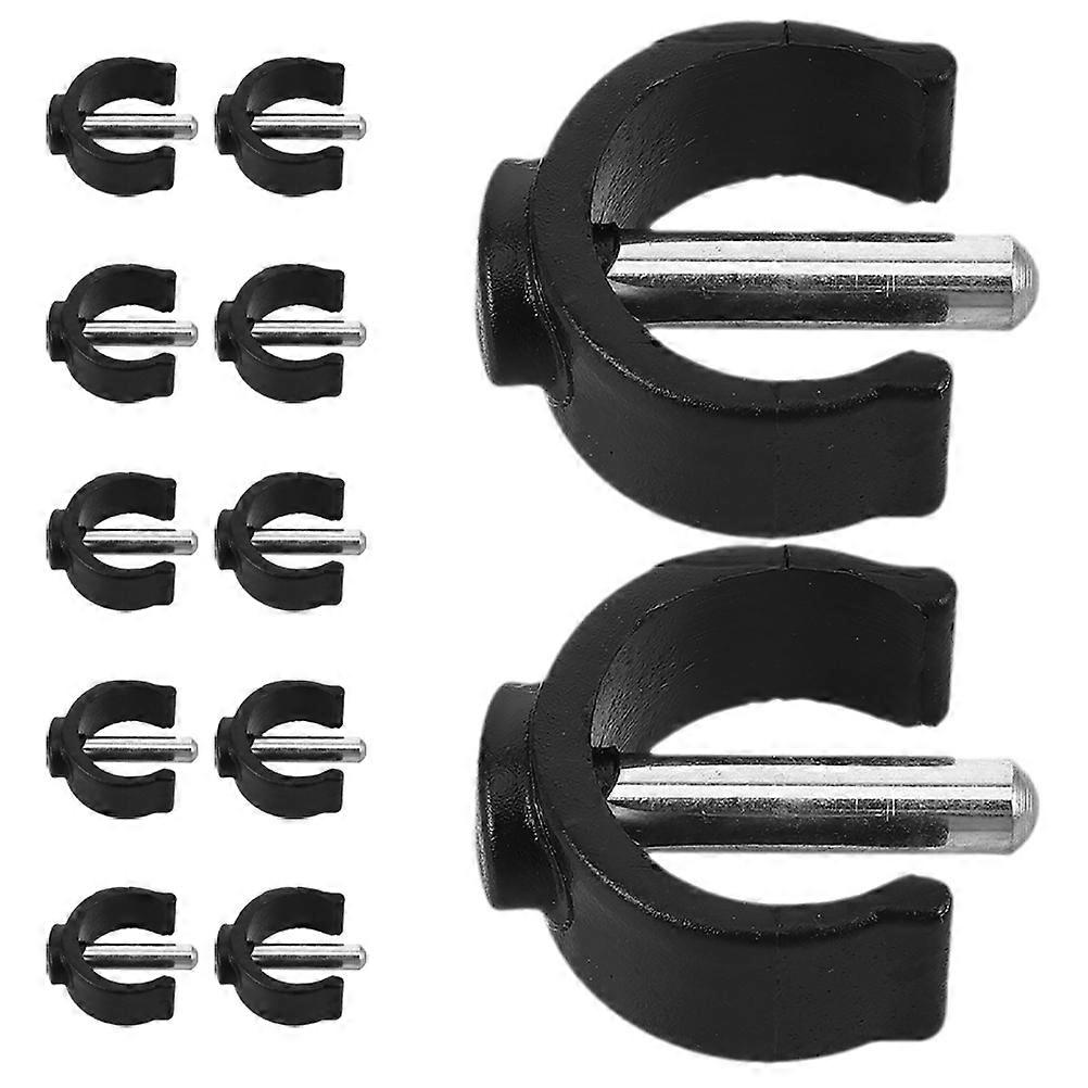 C Clamp for Cane Walking Stick Pin Locks 12Pcs Durable Steel Replacement