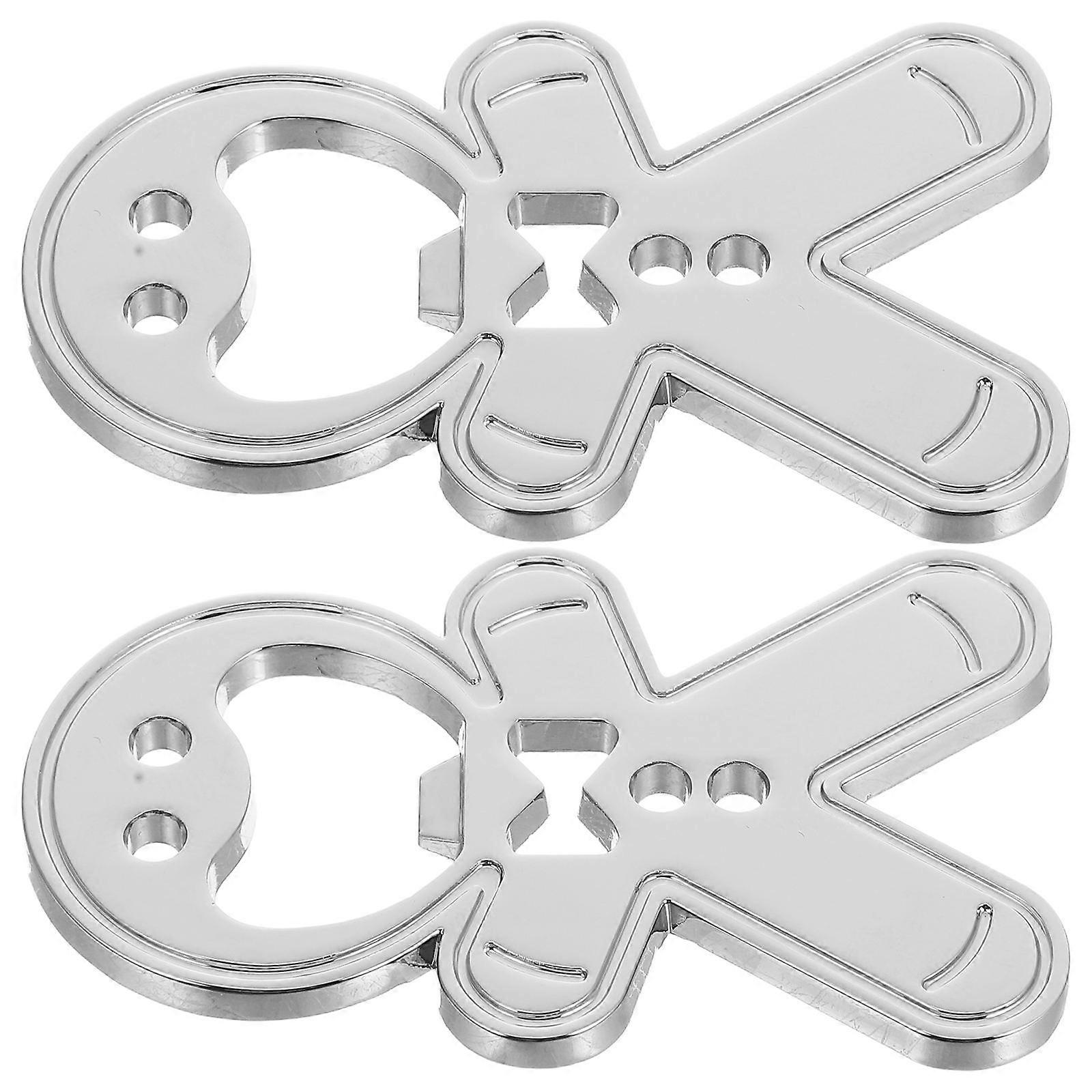 Creative Bottle Opener 2Pcs Gingerbread Man Shape Assorted Color Suitable For Picnic Bottle Opening