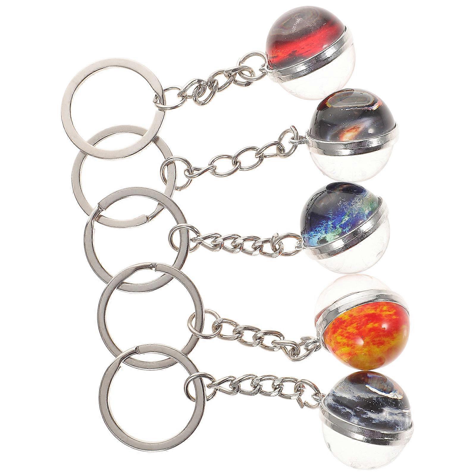 Keychain 10 Pcs Glass Ball Keychains For Graduation And Gift Giving Assorted Color Decoration Sturdy