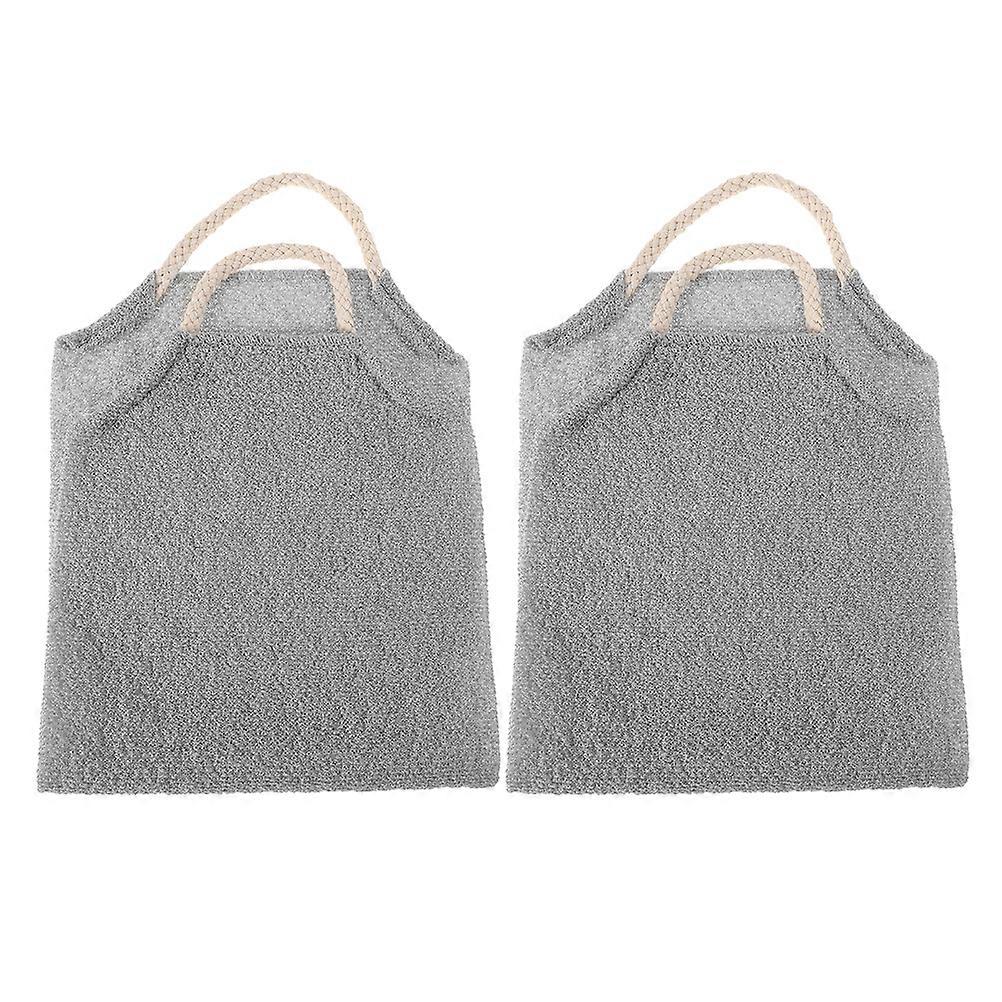 Light Grey Exfoliating Back Scrubber Towel for Shower Body Use 6Pcs
