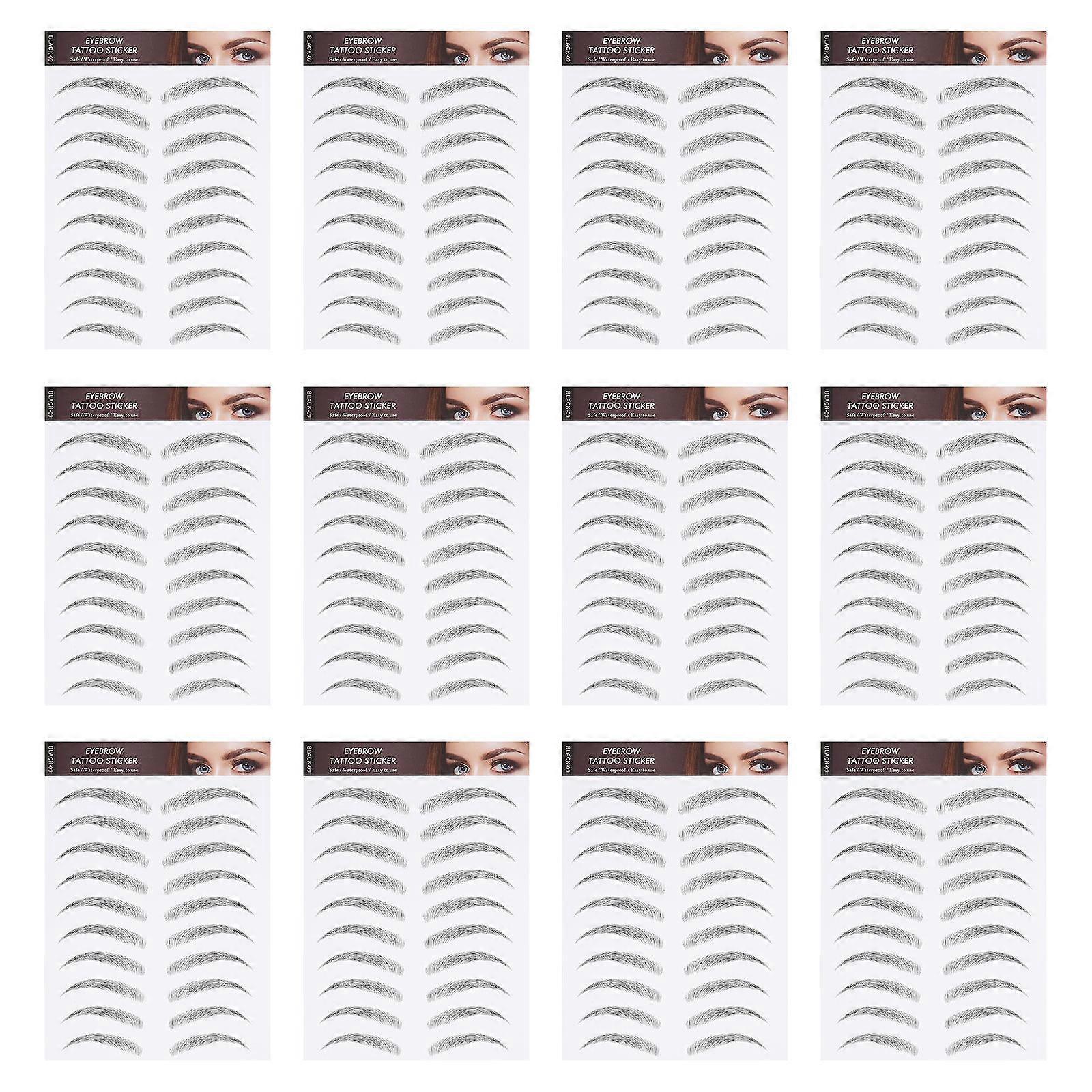 Fake Eyebrow Stickers for Realistic Appearance 24 Sheets