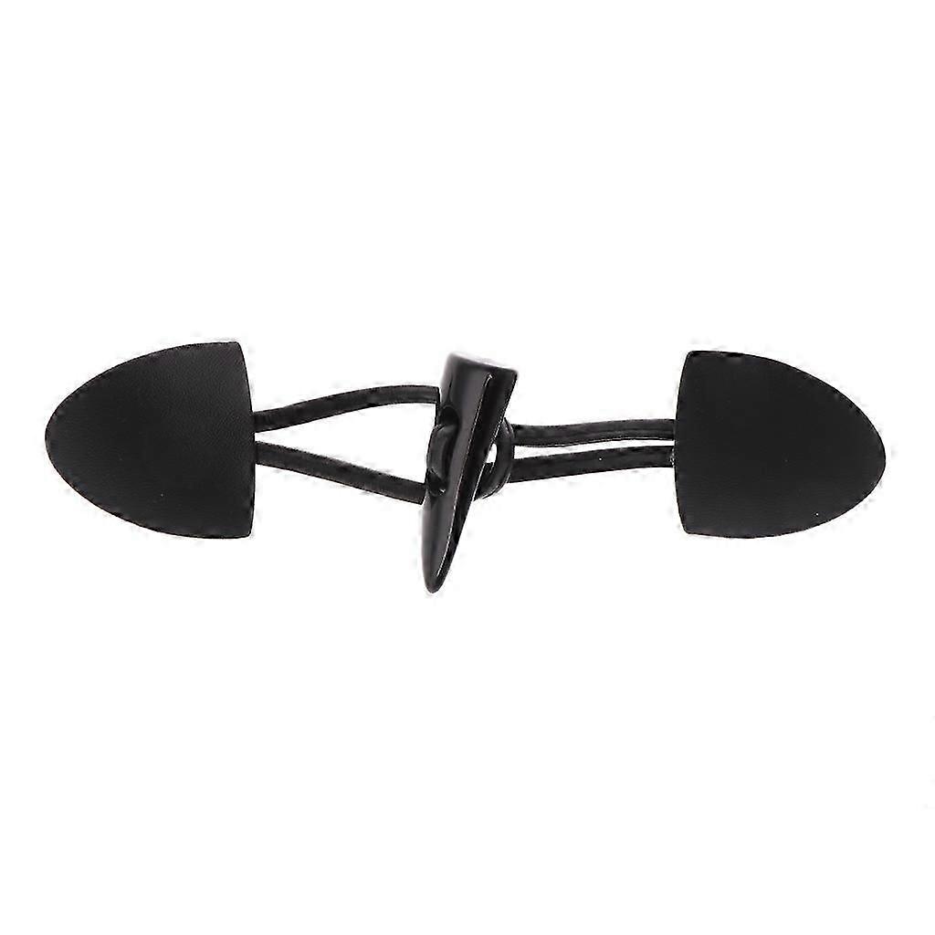 6 Pairs Leather Horn Toggle Closure Buttons Coat for Jacket Duffle Shawl Clothes Light Brown