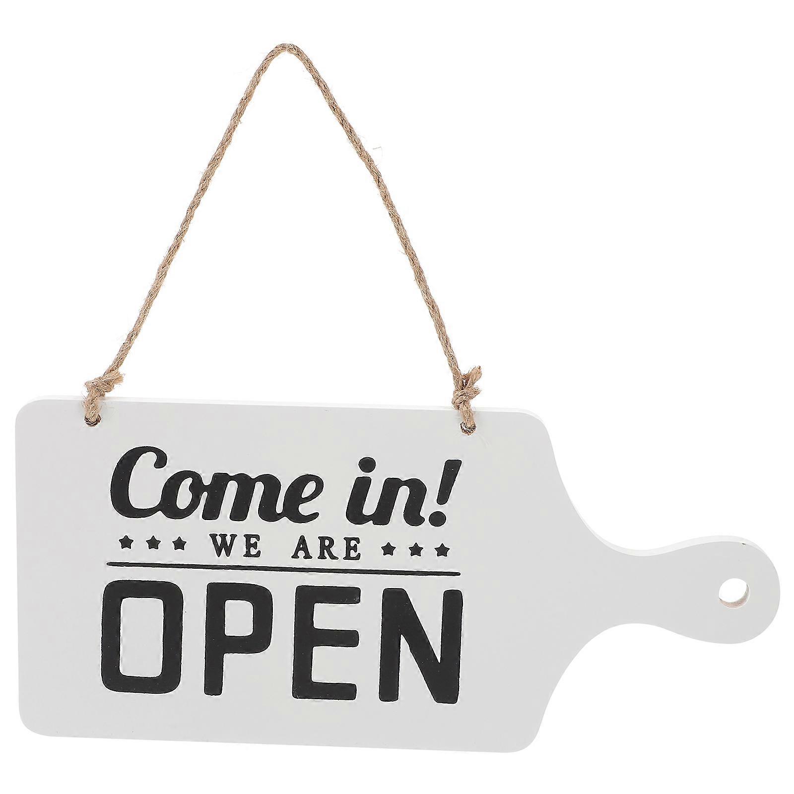 Wooden Open Closed Business Sign for Store Door Hanging 3Pcs