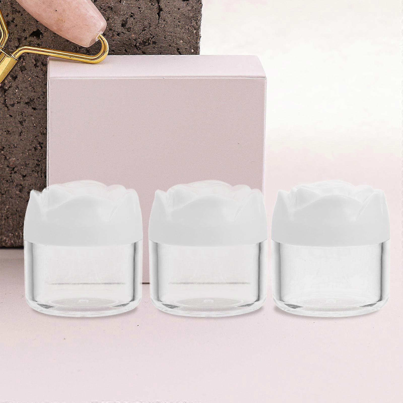 Refillable Cream Jars Rose Flower Shape Cosmetic Containers for Storage 48Pcs